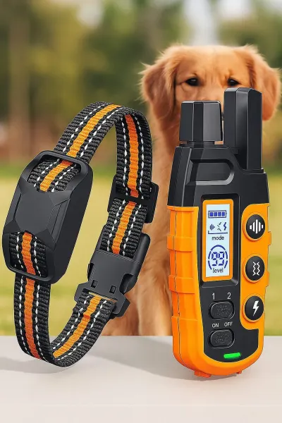 Dog training collar (1000m) with remote control for small and medium-sized dogs..., animal feed, products and services ad in Riga 3