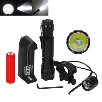 Set: Flashlight, remote switch, holder, battery, and charger, WHITE..., furniture and interior, lighting ad in Riga 1