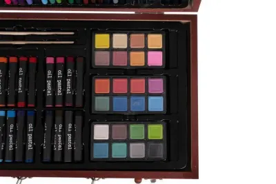 143-piece drawing set in a wooden case, accessories and supplies ad in Riga 7