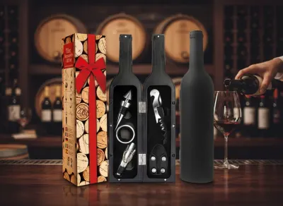 Wine Gift Set in a Black Bottle Case, furniture and interior, lighting ad in Riga 3