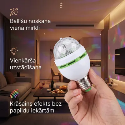 Rotējošā spuldzīte, E27 cokols, mēbeles un interjers, apgaismojums sludinājums Rīgā 3
