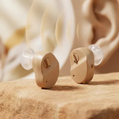 2 in-the-ear invisible hearing aids—mini, lightweight, and with crystal-clear sound, optics, hearing aids, health aids ad in Riga 5