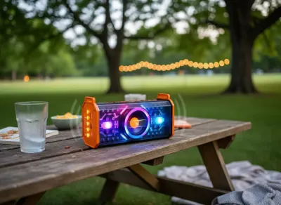 Портативная Bluetooth-колонка со светодиодной подсветкой, мебель и интерьер, освещение ad в Риге 3