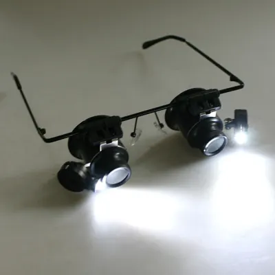 Glasses with 20x magnification and LED lighting, furniture and interior, lighting ad in Riga 5