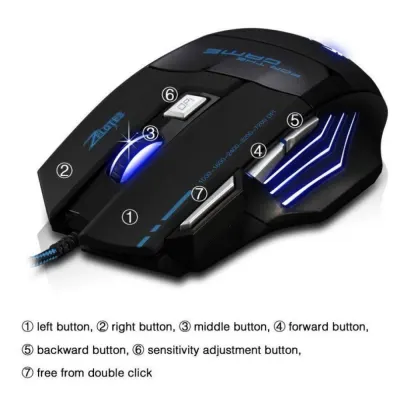 "Gaming Mouse X7" 6-Button Gaming Mouse with LED Lighting, furniture and interior, lighting ad in Riga 3