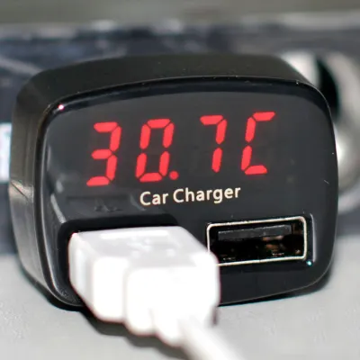 3-in-1 Car Multimeter, Thermometer, and USB Charger, 3.1A DC 12V, accessories and smart devices ad in Riga 6