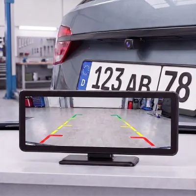 Automašīnas monitors 10' ar atpakaļskata kameru, savienojas ar Telefonu..., video un drošības sistēmas sludinājums Rīgā 3