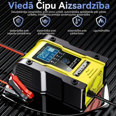 Smart 12V/24V Battery Charger with LCD Display, accessories and smart devices ad in Riga 5