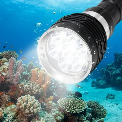 Underwater Flashlight with 7 LEDs (XM-L2 LED; 8,000 lumens; 200 m; Rechargeable), furniture and interior, lighting ad in Riga 4