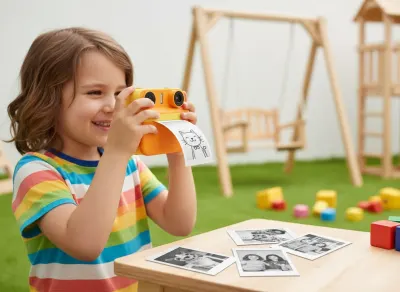 Children's digital camera with instant printing, dual lenses, and 1080p video, video and security systems ad in Riga 4