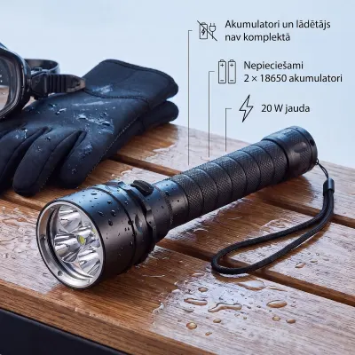 Cree XM-L T6 Underwater LED Flashlight, 5 LEDs, furniture and interior, lighting ad in Riga 3
