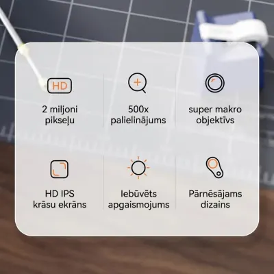 Portatīvais Digitālais Mikroskops ar LED Apgaismojumu, mēbeles un interjers, apgaismojums sludinājums Rīgā 8