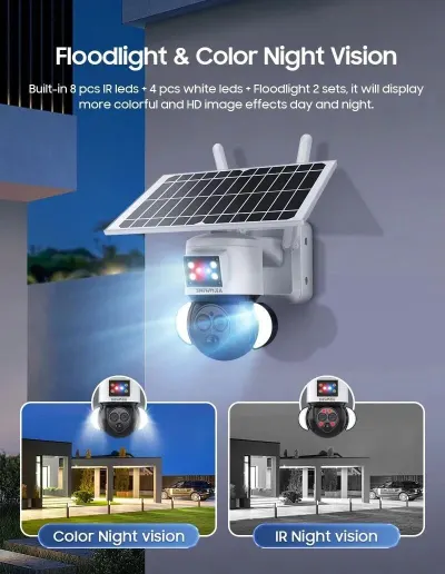 Solar-powered PTZ surveillance camera with a 12X dual lens and color night vision..., video and security systems ad in Riga 5