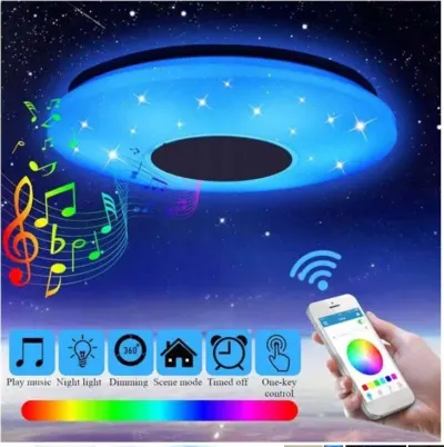 Led Griestu lampa 33cm ar bluetooth, mēbeles un interjers, apgaismojums sludinājums Rīgā 2