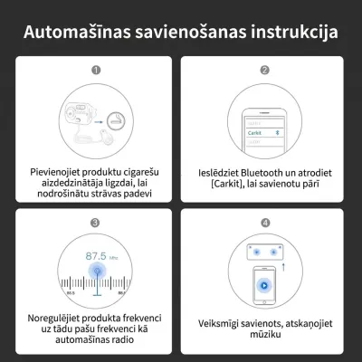 FM-передатчик с 2 портами USB, Bluetooth и поддержкой MP3, аксессуары и умные устройства ad в Риге 6