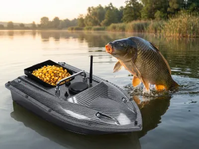Fishing Bait Boat with Remote Control (500 m Range), 1.5 kg Payload Capacity, Dual Motors,..., furniture and interior, lighting ad in Riga 2