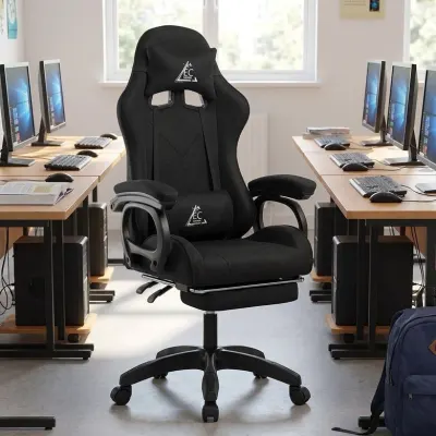 Ergonomisks biroja krēsls ar masāžas funkciju, regulējamu atzveltni un eko ādas/auduma apdari, melns – līdz 150 kg, mēbeles un interjers, apgaismojums sludinājums Rīgā 4