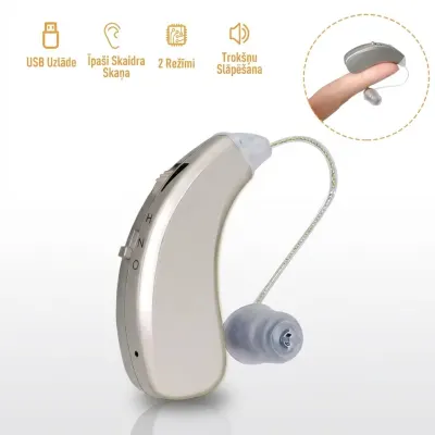 Rechargeable digital hearing aid for both ears with a MEMS microphone and long-lasting..., optics, hearing aids, health aids ad in Riga 7