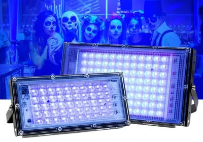 50W UV LED Floodlight: Ultraviolet Lighting for Parties and Stages, furniture and interior, lighting ad in Riga 3