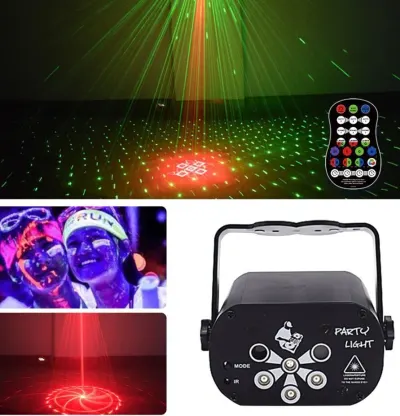 Laser projector with remote control, 128 different patterns, RGB, LED disco light, furniture and interior, lighting ad in Riga 3