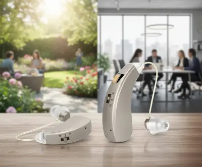 Rechargeable digital hearing aid for both ears with a MEMS microphone and long-lasting..., optics, hearing aids, health aids ad in Riga 3