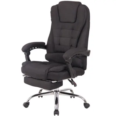 Ergonomisks datorkrēsls ar kāju balstu melns tekstils 150 kg 90–155°, mēbeles un interjers, apgaismojums sludinājums Rīgā 8