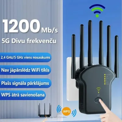 Wifi signāla pastiprinātājs 5G 2,4G 800Mbps, tv un elektronika sludinājums Rīgā 3