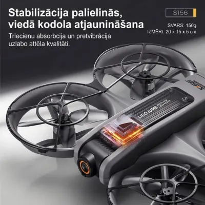 SkyMaster S156 4.5 collu HD Pro Drons ar Optisko Plūsmu un Divām Kamerām, rotaļlietas sludinājums Rīgā 4