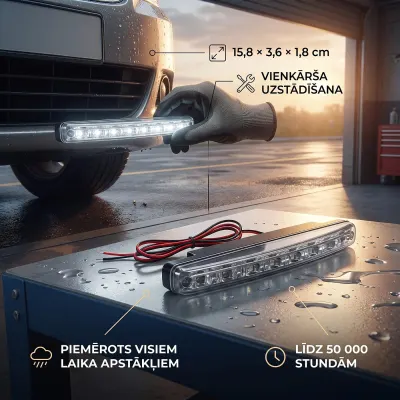 Auto LED dienasgaismas apgaismojums, mēbeles un interjers, apgaismojums sludinājums Rīgā 3