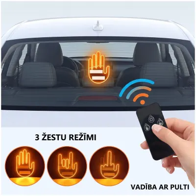 LED gesture sign for a car with a remote control, toys ad in Riga 6