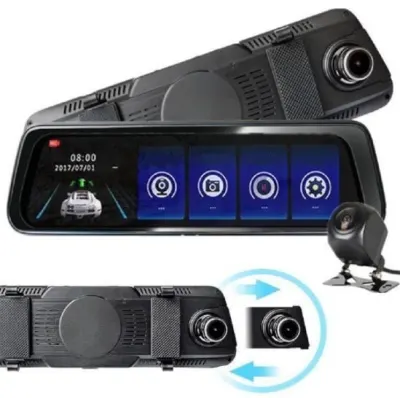 Videoreģistrators spogulī 10C 1080P 2 kameras 170° pilnekrāns TF 64GB, video un drošības sistēmas sludinājums Rīgā 2