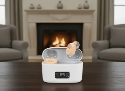 Rechargeable digital hearing aids with noise reduction, optics, hearing aids, health aids ad in Riga 8