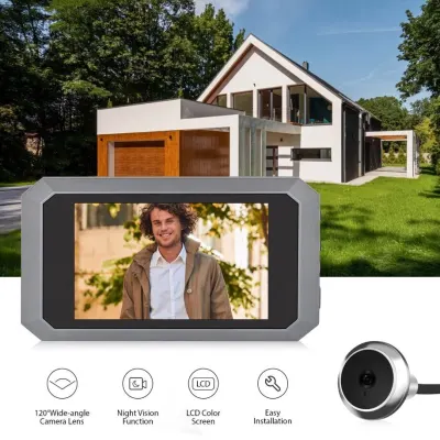 Digitālais durvju monitors ar kameru, 3.97 collu LCD ekrānu, 1400 mAh akumulatoru un nakts redzamību, aksesuāri un viedierīces sludinājums Rīgā 9