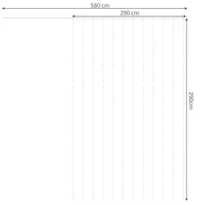 LED string lights for curtains (290x290 cm, USB connection, with remote control), warm..., toys ad in Riga 3