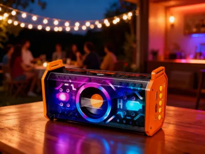 Портативная Bluetooth-колонка со светодиодной подсветкой, мебель и интерьер, освещение ad в Риге 1