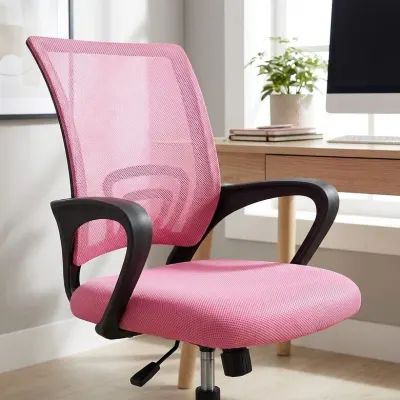 Adjustable computer chair with pink fabric seat, 40–50 cm, 120 kg, for school use, furniture and interior, lighting ad in Riga 5