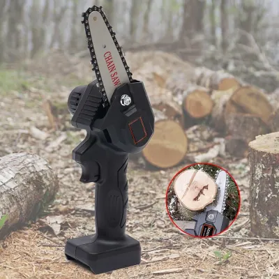 Mini Handheld Chain Saw, 24V, 2000mAh Lithium Battery, with a 19cm Chain for Gardening, furniture and interior, lighting ad in Riga 4
