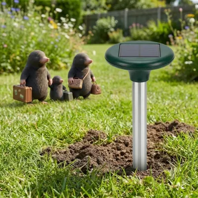 Ultrasonic animal repeller, solar-powered,  animal feed, products and services ad in Riga 3