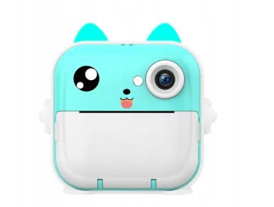 Children's Camera with Polaroid Photo Printing, 24MP, 2.4-inch IPS Display, Bluetooth, 800mAh Battery, Green, video and security systems ad in Riga 9