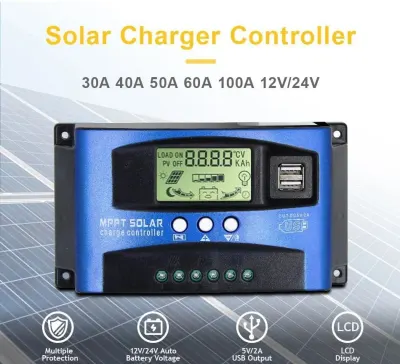Solar panel charge controller with LCD display and 100A current capacity – MPPT +..., networking and internet equipment ad in Riga 3