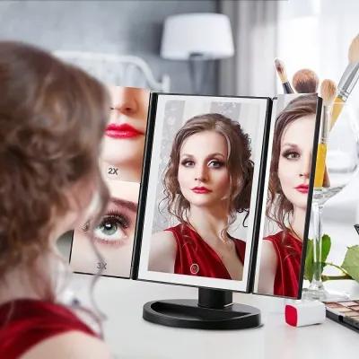 Folding mirror with light, furniture and interior, lighting ad in Riga 1