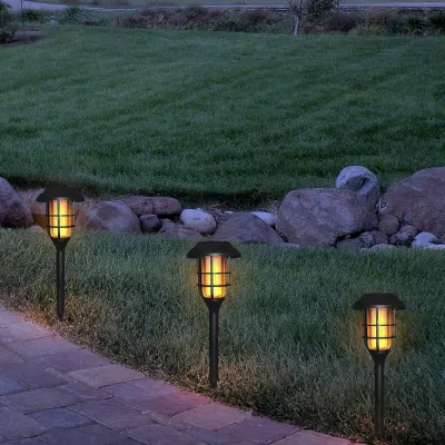 Solar-Powered Garden Lanterns, Set of 3 (Flame Effect), furniture and interior, lighting ad in Riga 3