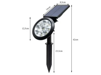 Solar Garden Light, 7 Colors, 9 LED RGBW, IP55, 5.5V, Automatic On/Off, furniture and interior, lighting ad in Riga 9