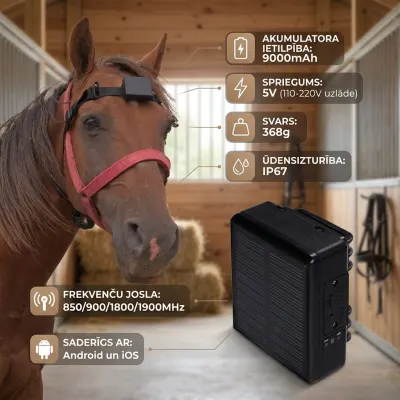 GPS Tracking Device for Large Animals with Solar Panel, 9000mAh, IP67,  animal feed, products and services ad in Riga 2