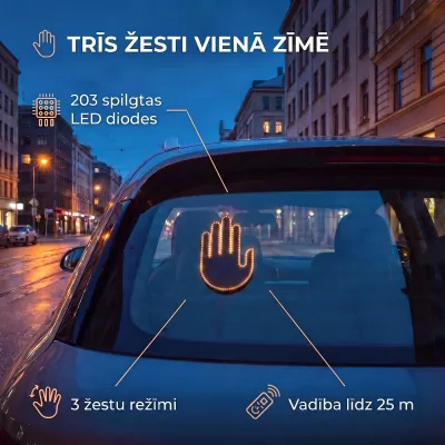 LED gesture sign for a car with a remote control, toys ad in Riga 3