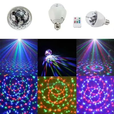 LED Bulb, Rotating RGB Disco Ball, 3W, E27, furniture and interior, lighting ad in Riga 2
