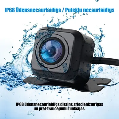 Car rearview camera with night vision and a 170° viewing angle, waterproof, video and security systems ad in Riga 6