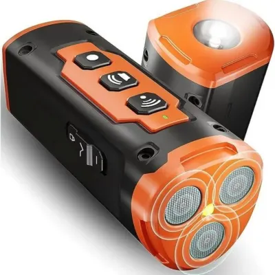 Dog Repeller, 3x Diaphragms, 25 kHz, 15 m Range, with LED Flashlight, 2000 mAh, ABS, animal feed, products and services ad in Riga 4