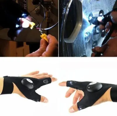 Black LED work glove with lighting, waterproof, 30 cm, furniture and interior, lighting ad in Riga 7