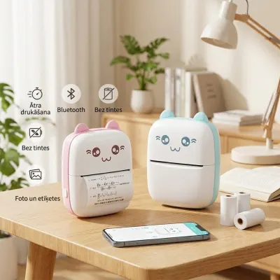 Portable printer with Bluetooth connectivity, accessories and smart devices ad in Riga 2
